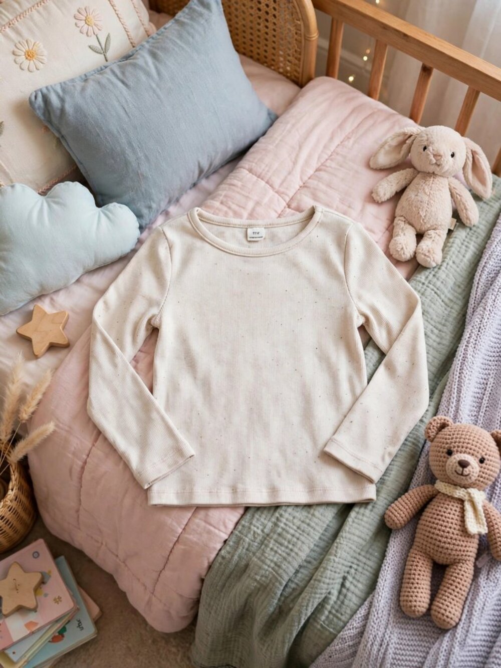 SHEIN Cream Long Sleeve Kids Top — 11Y
